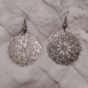 Big Thin Metal Earrings